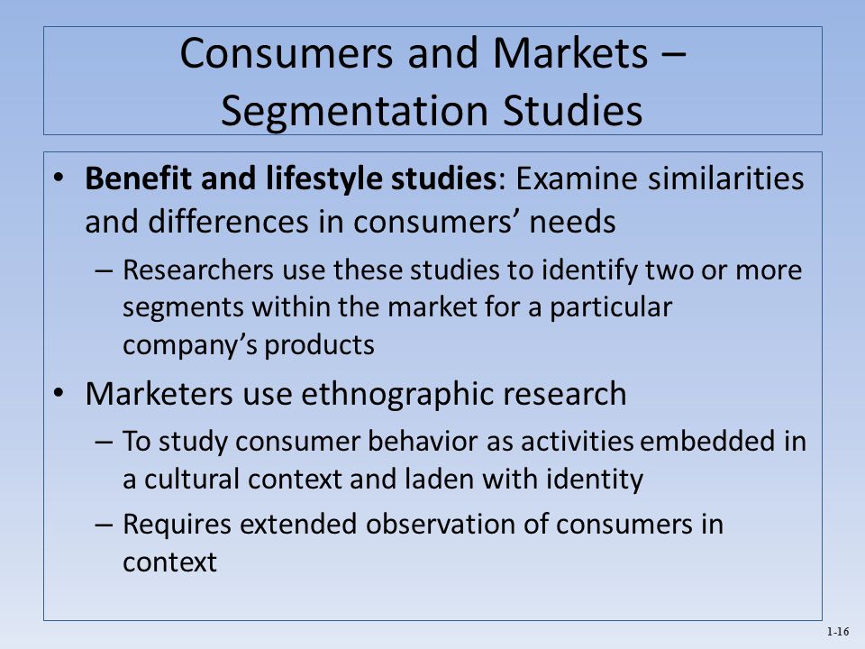 Propose segmentation criteria to be used for two products in different markets